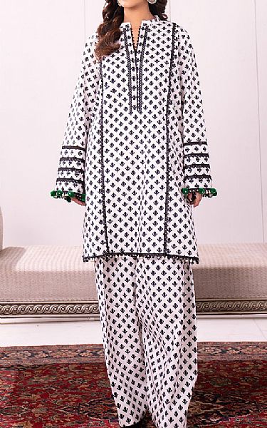 So Kamal Off White Lawn Suit (2 pcs) | Pakistani Lawn Dress in USA- Image 1