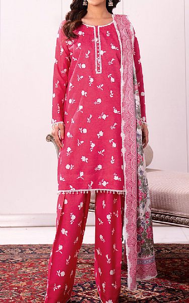 So Kamal Dark Pink Lawn Suit | Pakistani Lawn Dress in USA- Image 1