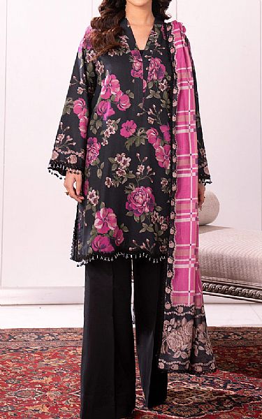So Kamal Black Lawn Suit (2 pcs) | Pakistani Lawn Dress in USA- Image 1
