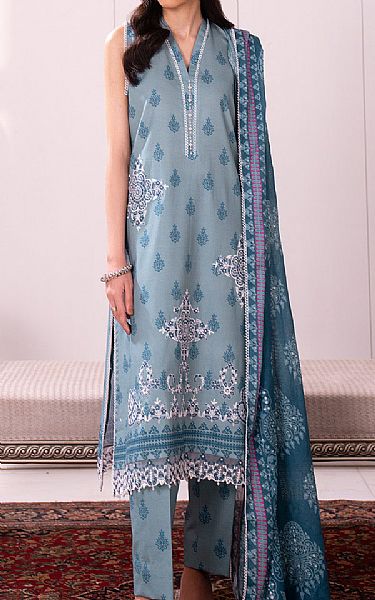 So Kamal Cadet Grey Lawn Suit | Pakistani Lawn Dress in USA- Image 1