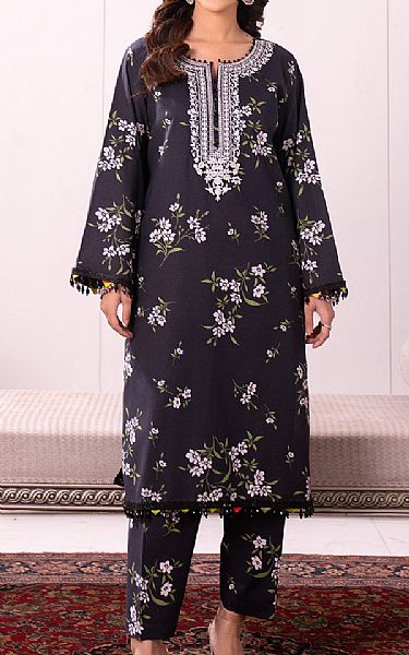 So Kamal Black Lawn Suit (2 pcs) | Pakistani Lawn Dress in USA- Image 1