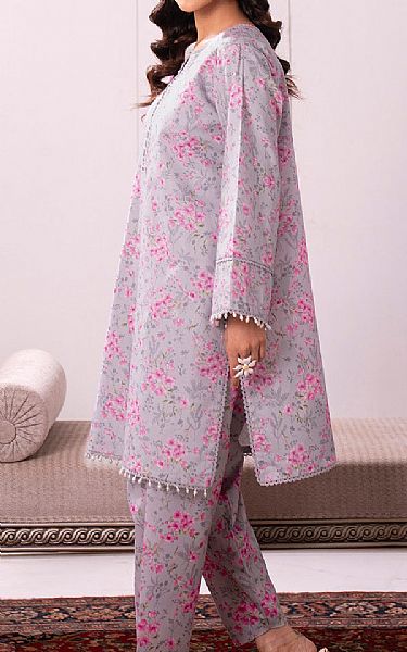So Kamal Grey Lawn Suit (2 pcs) | Pakistani Lawn Dress in USA- Image 2