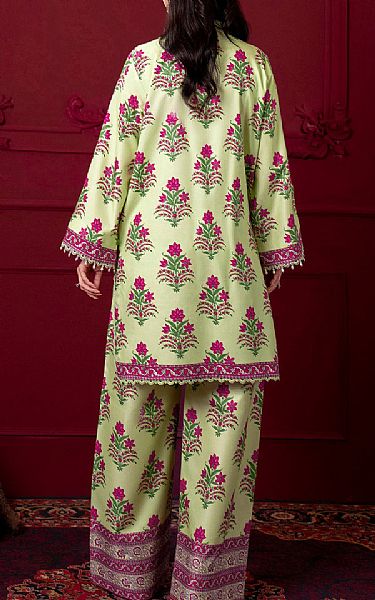 So Kamal Green Mist Linen Suit (2 pcs) | Pakistani Winter Dresses in USA- Image 2