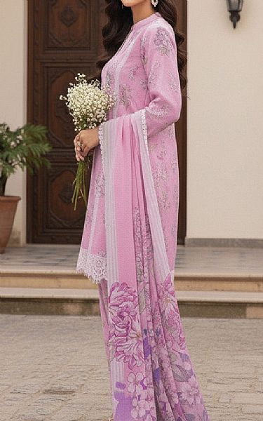 So Kamal Pink Pearl Karandi Suit | Pakistani Winter Dresses in USA- Image 2