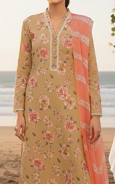 So Kamal Sand Gold Karandi Suit | Pakistani Winter Dresses in USA- Image 2