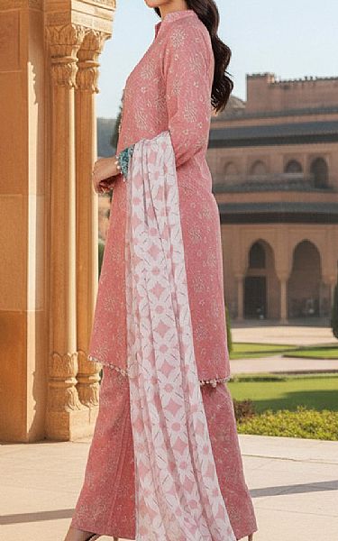 So Kamal Pink/Off White Karandi Suit | Pakistani Winter Dresses in USA- Image 2
