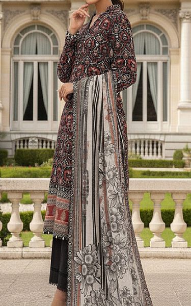 So Kamal Black Karandi Suit | Pakistani Winter Dresses in USA- Image 2