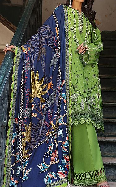 Green Khaddar Suit (2 Pcs) | Threads And Motifs Pakistani Winter Dresses