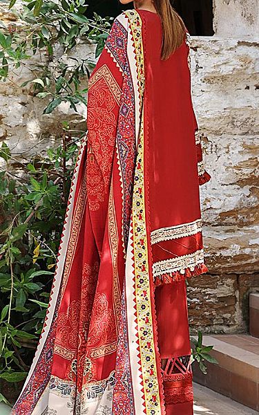 Threads And Motifs Scarlet Khaddar Suit (2 Pcs) | Pakistani Dresses in USA- Image 2