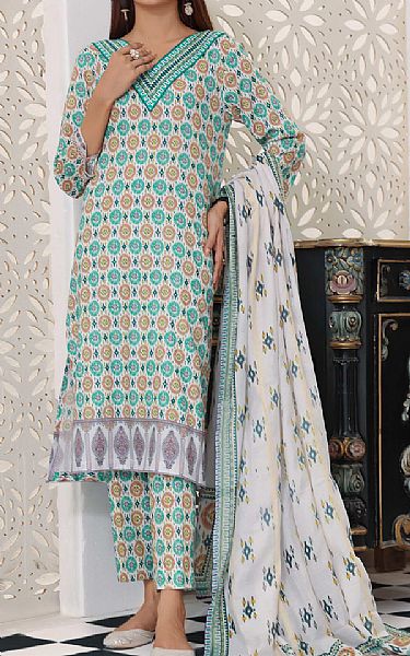 Vs Textile White Lawn Suit | Pakistani Lawn Suits- Image 1