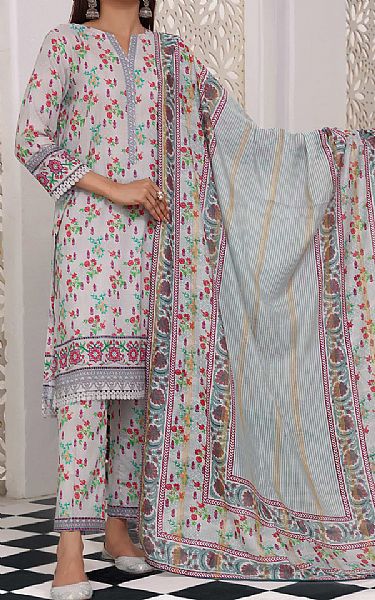 Vs Textile White Lawn Suit | Pakistani Lawn Suits- Image 1