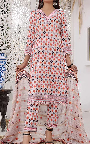 Vs Textile White Lawn Suit | Pakistani Lawn Dress in USA- Image 1