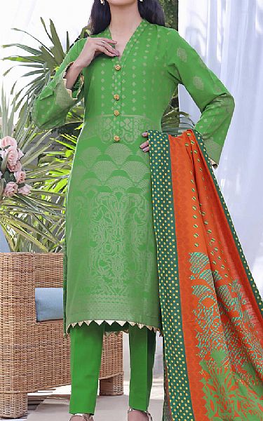 Vs Textile Pastel Green Khaddar Suit | Pakistani Winter Dresses- Image 1