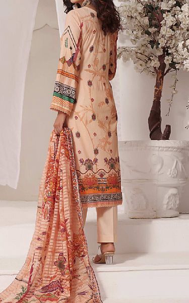 Vs Textile Peach Lawn Suit | Pakistani Lawn Suits- Image 2