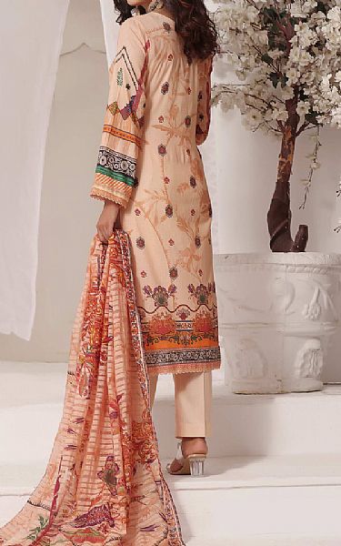 Vs Textile Peach Lawn Suit | Pakistani Lawn Dress in USA- Image 2