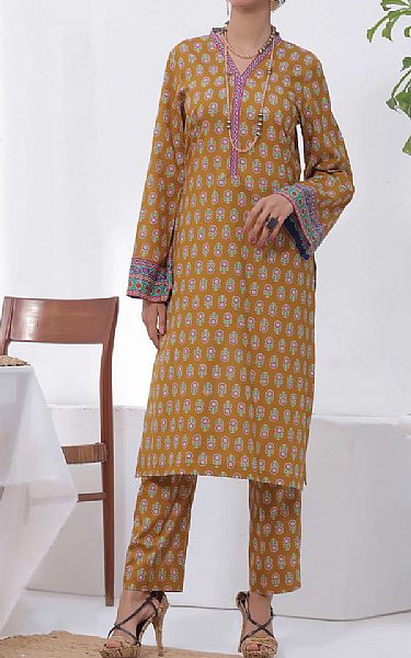 Vs Textile Bronze Lawn Suit (2 Pcs) | Pakistani Lawn Dress in USA- Image 1