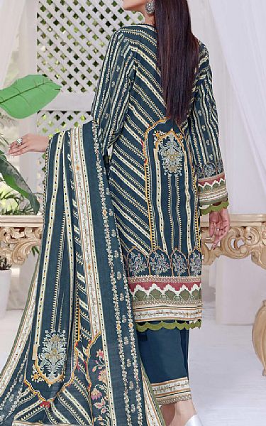 Vs Textile Teal Blue Khaddar Suit | Pakistani Winter Dresses- Image 2