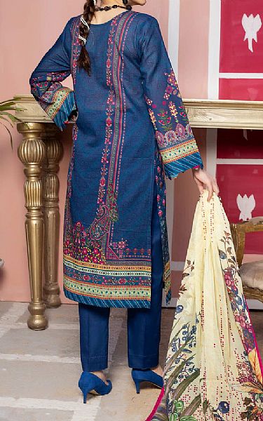Vs Textile Royal Blue Lawn Suit | Pakistani Lawn Dress in USA- Image 2