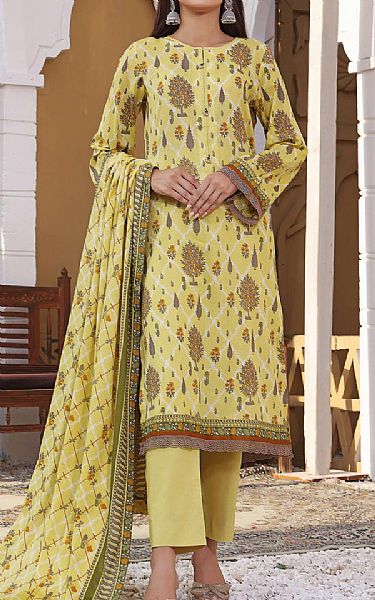 Vs Textile Yellow Lawn Suit | Pakistani Lawn Suits- Image 1