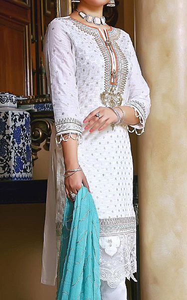 Vs Textile White Lawn Suit | Pakistani Dresses in USA- Image 2