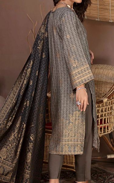 Vs Textile Grey Jacquard Suit | Pakistani Dresses in USA- Image 2