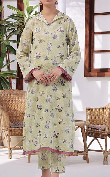 Vs Textile Light Pistachio Lawn Suit (2 Pcs) | Pakistani Lawn Dress in USA- Image 1