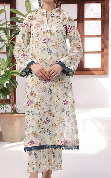 Vs Textile Light Grey Lawn Suit (2 Pcs) | Pakistani Lawn Dress in USA- Image 2
