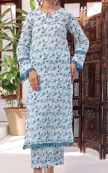 Vs Textile Off-white Lawn Suit (2 Pcs) | Pakistani Lawn Dress in USA- Image 1