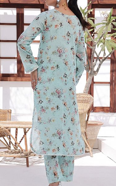 Vs Textile Light Turquoise Lawn Suit (2 Pcs) | Pakistani Lawn Dress in USA- Image 2