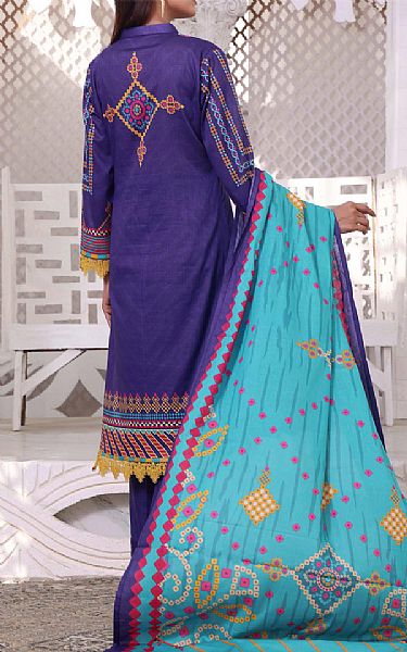 Vs Textile Indigo Lawn Suit | Pakistani Lawn Suits- Image 2
