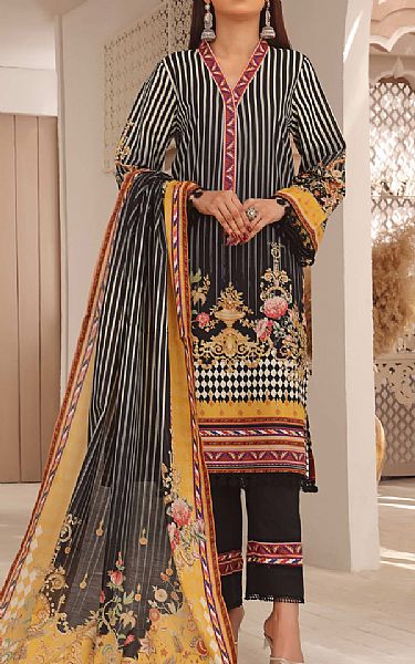 Vs Textile Black Lawn Suit | Pakistani Lawn Suits- Image 1