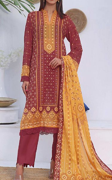 Vs Textile Solid Pink Lawn Suit | Pakistani Lawn Suits- Image 1