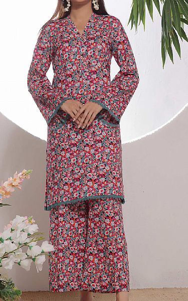 Vs Textile Multicolor Cambric Suit (2 Pcs) | Pakistani Winter Dresses- Image 1