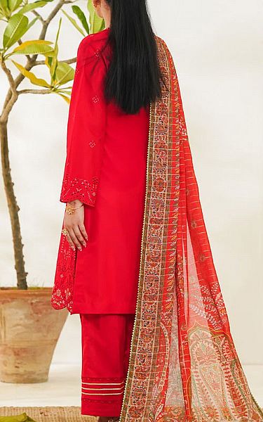 Vs Textile Red Lawn Suit | Pakistani Lawn Dress in USA- Image 2