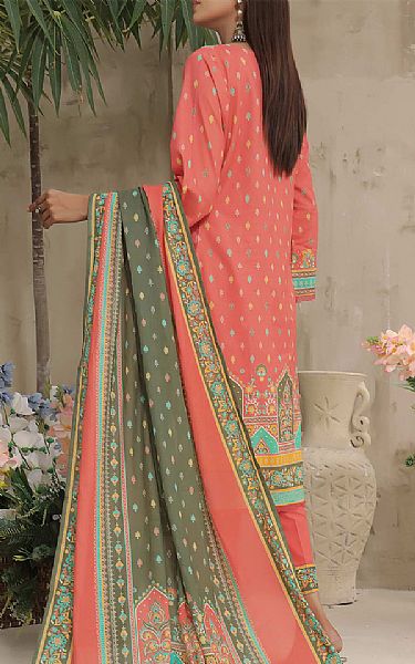 Vs Textile Coral Cambric Suit | Pakistani Winter Dresses in USA- Image 2