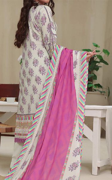 Vs Textile Lilac/Grey Cambric Suit | Pakistani Winter Dresses- Image 2