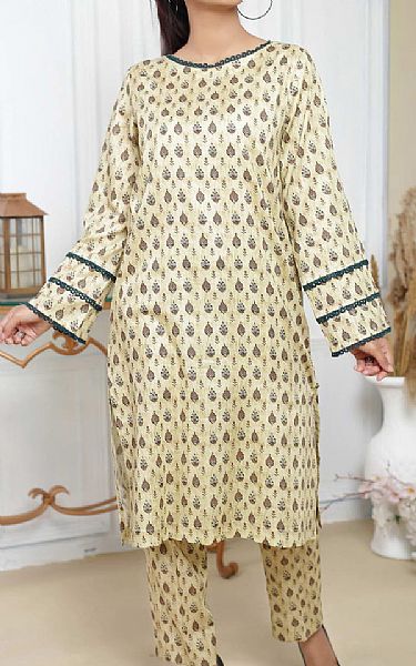 Vs Textile Off-white Lawn Suit (2 Pcs) | Pakistani Lawn Suits- Image 1