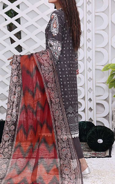 Vs Textile Charcoal Lawn Suit | Pakistani Lawn Suits- Image 2