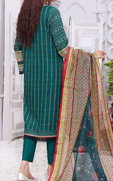 Vs Textile Teal Lawn Suit | Pakistani Lawn Suits- Image 2