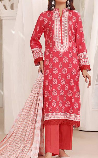 Vs Textile Brink Pink Lawn Suit | Pakistani Lawn Suits- Image 1
