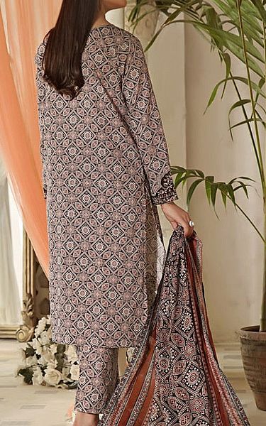 Vs Textile Beige/Brown Cotton Suit | Pakistani Winter Dresses- Image 2