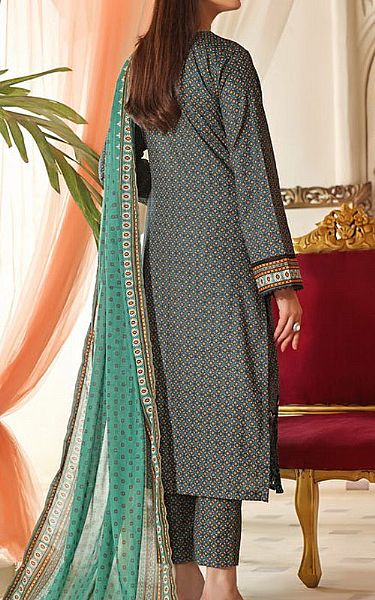 Vs Textile Grey/Green Cotton Suit | Pakistani Winter Dresses- Image 2