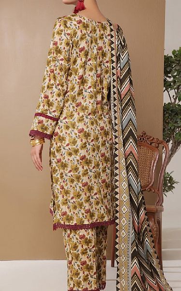 Vs Textile Ivory/Olive Cambric Suit | Pakistani Lawn Dress in USA- Image 2