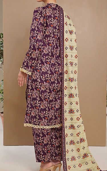 Vs Textile Plum Cambric Suit | Pakistani Lawn Dress in USA- Image 2