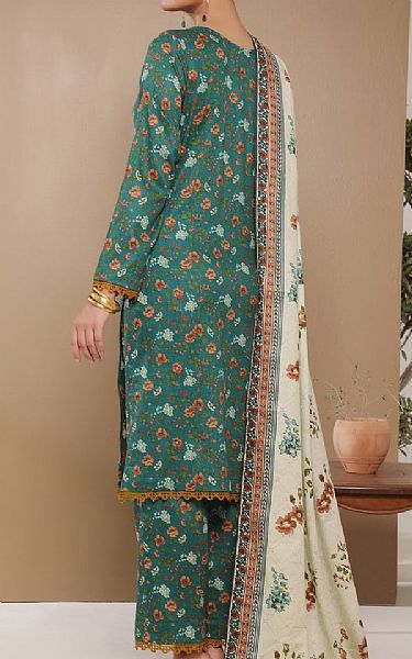 Vs Textile Emerald Green Cambric Suit | Pakistani Lawn Dress in USA- Image 2