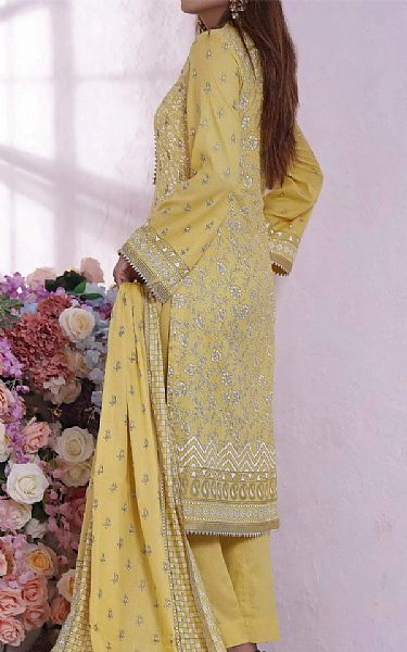 Vs Textile Sand Gold Cambric Suit | Pakistani Dresses in USA- Image 2