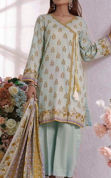 Vs Textile Light Turquoise Cambric Suit | Pakistani Dresses in USA- Image 1