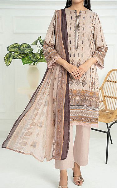 Vs Textile Dusty Pink Lawn Suit | Pakistani Lawn Dress in USA- Image 1