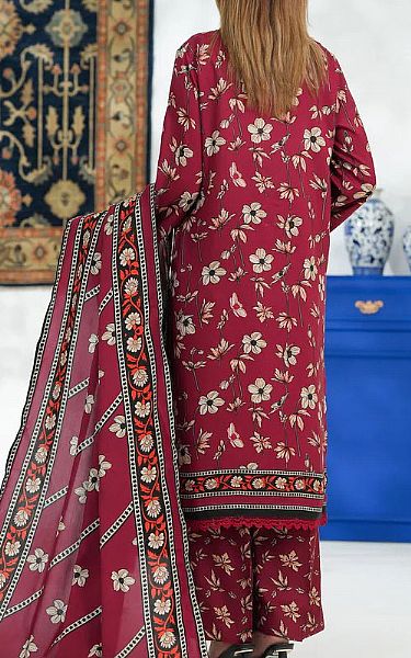 Vs Textile Wine Red Viscose Suit | Pakistani Winter Dresses in USA- Image 2