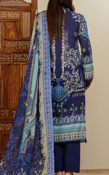 Vs Textile Royal Blue Lawn Suit | Pakistani Lawn Dress in USA- Image 2